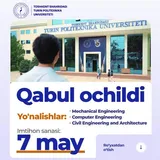 Toshkent shahridagi Turin Politexnika Universitetiga qabul boshlandi!
