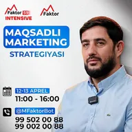 Maqsadli Marketing Strategiyasi - Farhod Kamilov