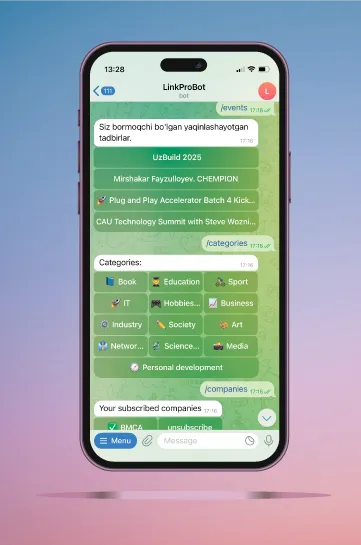 Telegram bot features