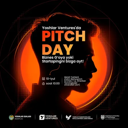 Yoshlar Ventures'da Pitch Day — G‘oya/Startapingni bizga ayt!